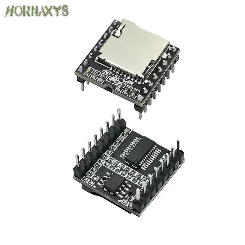 10/1pcs Dfplayer TF Card U Disk Mini MP3 DF Player Audio Voice Module IO/Serial Port/AD MP3-TF-16P For Arduino