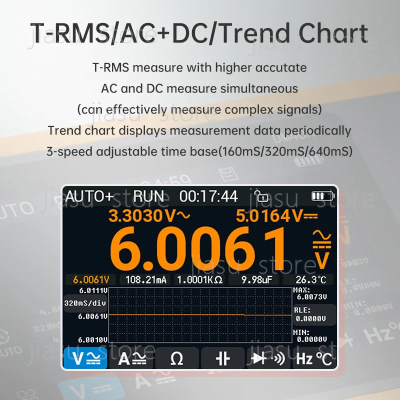 Alientek Dm40 3 In 1 Multimeter Signal Generator 50m Sample Rate Acdc Voltage Diode Handheld Digital Automotive Tools view 4