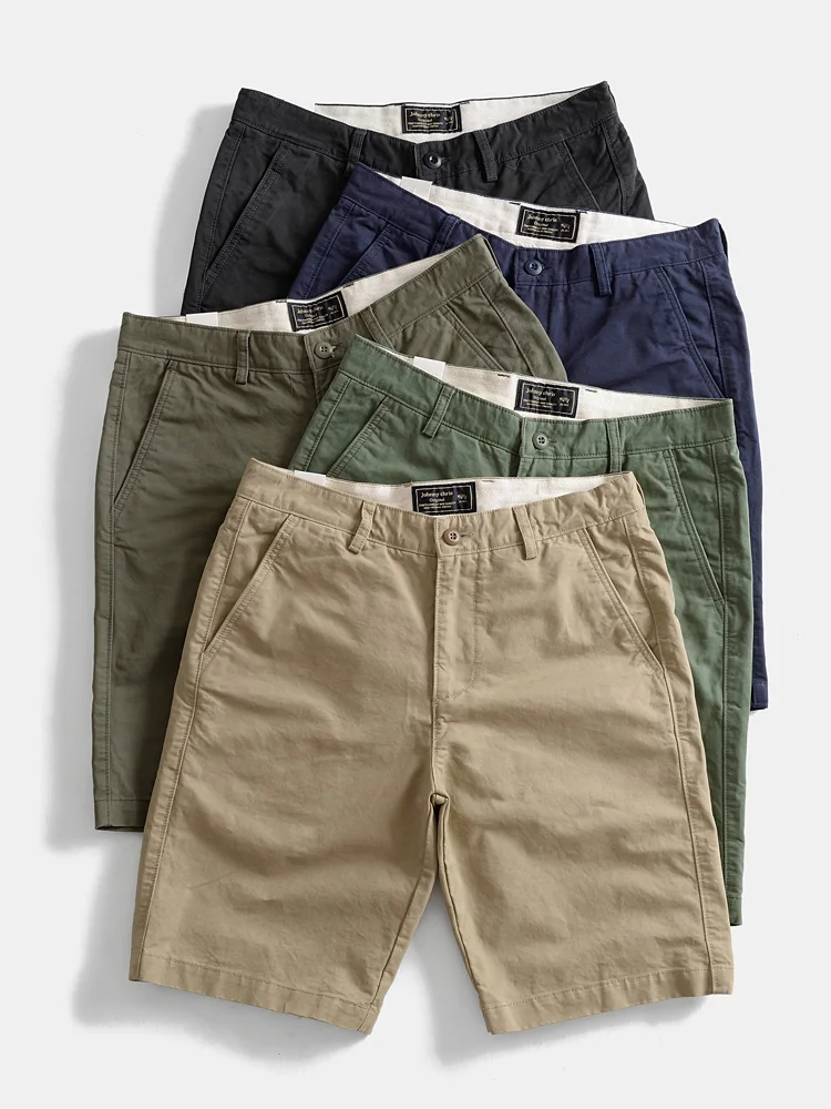 

Мужские летние повседневные брюки из плотного хлопка, свободного кроя, прямые, в стиле рабочей одежды, длиной до колена, со средней посадкой