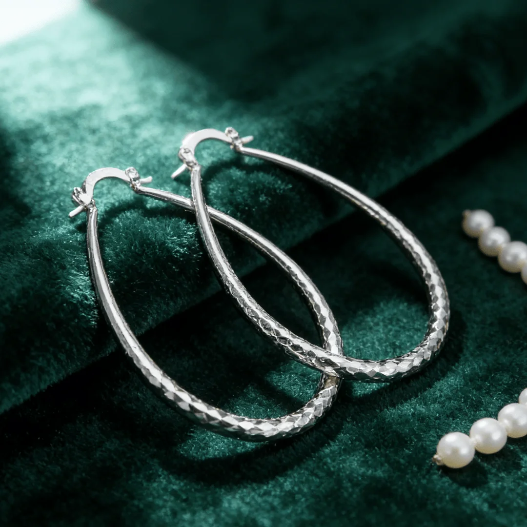 Pendientes de aro góticos de plata de ley 925, de 4 cm, para mujer, ideales para fiestas, bodas y eventos de moda, así como para complementar un atuendo. Perfectos como regalo para el Día de San Valentín.