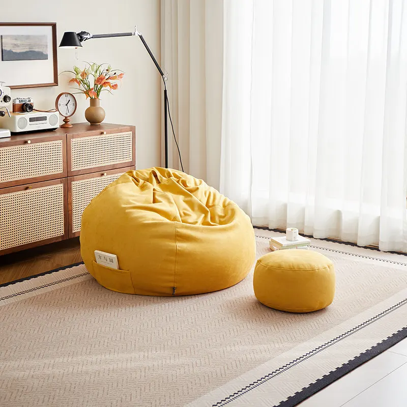 Sofás Modernos Tipo Puff con Función de Cama, Muebles de Ratán para Sala, Sofás Individuales Reclinables Tipo Puff para Sala de Estar