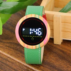 Kitykiss  new K8093 color couple wood watch calendar window fashion casual couples personalized electronic watch  creative gifts