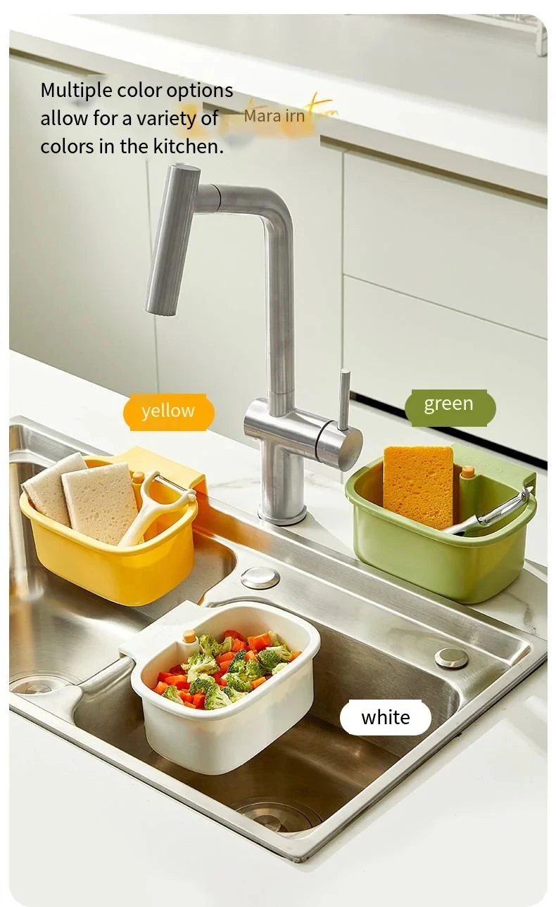 

Kitchen Waste Filter Sink Storage Basket Creative Sink Drain Basket Faucet Hanging Filter Basket Bottom Cover Openable