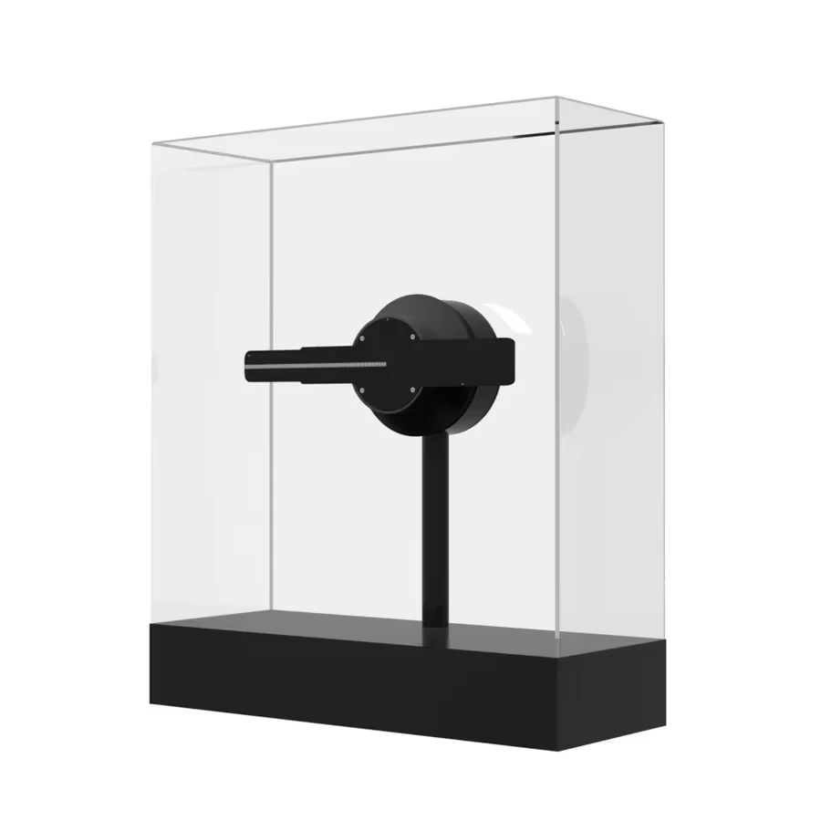 3D holografische ventilator LED-lichtdisplaydoos - Halloween en Kerst Desktop Decor Video- en beeldspelfunctie