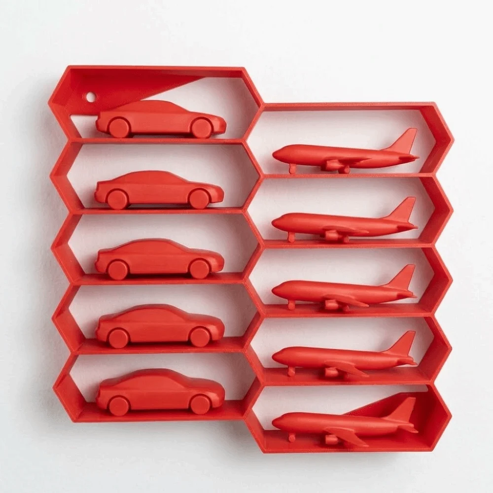 3D-Druck Automodell-Präsentationsständer Kreative Wandmontierte Automodell-Schutzvitrine Platzsparende Kompakte Sammlungs-Ausstellungshalterung