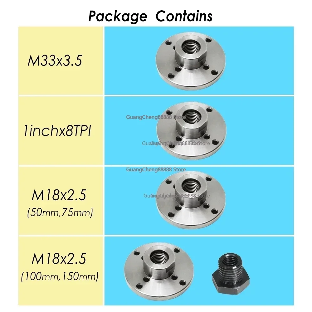 1SET Wood Lathe Face Plate for M33 M18 1 Inch Threaded Woodworking Turning Machine Chuck 2\