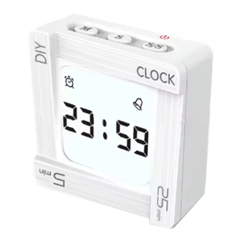 MOPHE-DIY gestión del tiempo Pomodoro temporizador despertador cuadrado Flip cuenta regresiva despertador recordatorio para estudiantes