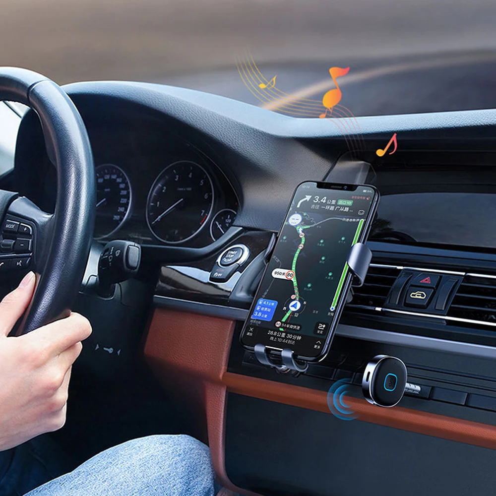 새로운 J33 자동차 블루투스 5.0 자동차 오디오 수신기 변환기 블루투스 어댑터AUX 3.5mm 자동차 음악 수신기 어댑터 무선 자동차 키트