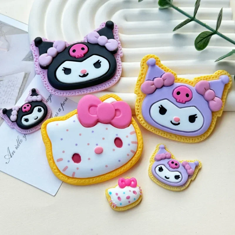 

2/5 шт., большое KT Cat Biscuits, смола, сделай сам, ювелирные аксессуары, чехол для мобильного телефона, смоляная шпилька с плоской задней частью, аксессуары для волос, материал