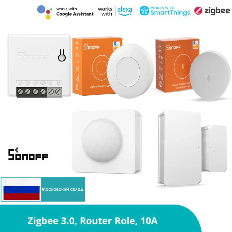 Sonoff ZBmini Smart Switch, Smart Temperature And Humidity Sensor, Motion Sensor, Home Assistant Smartthings Alexa Echo Hub