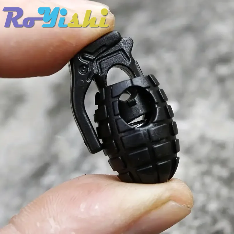 13Pcs/Pack  Mix Colors For Pick Cord Lock Stopper For Paracord Plastic Hand Grenade Style Toggle