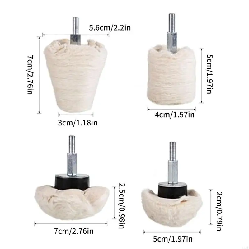 E28F 4 sztuki funkcjonalny zestaw podkładki metalowe metalowe powierzchnie buffowanie zestawu polerowania pomocą trzonu i