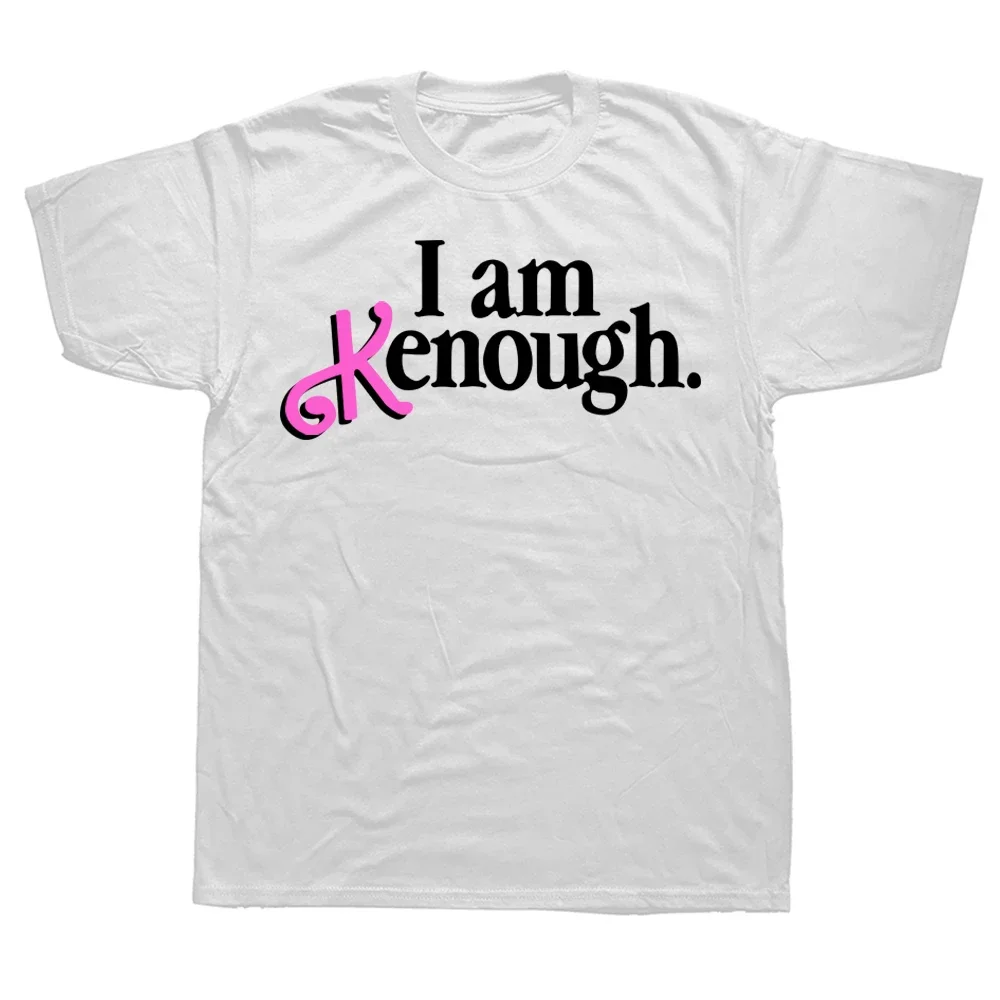 I Am Kenough Barbenheimer Pink T-shirts Cotton Tshirt Men Summer I Am Enough Graphic T Shirts Casual O-neck Clothes