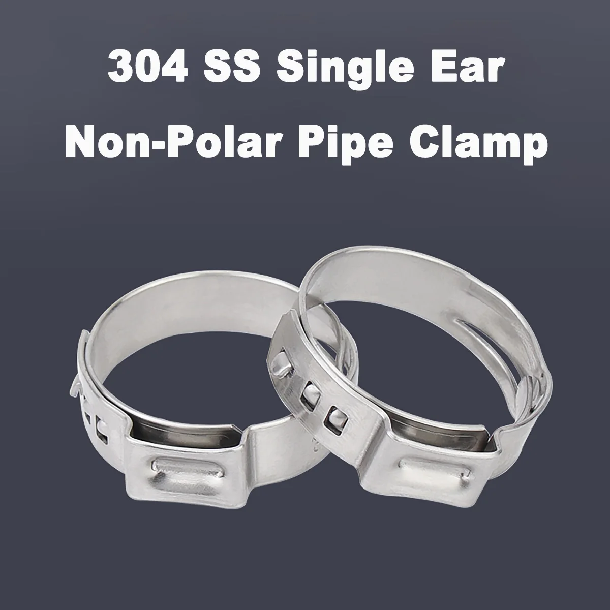 304 Stainless Steel Single Ear  Strong Water Pipe  Clamp