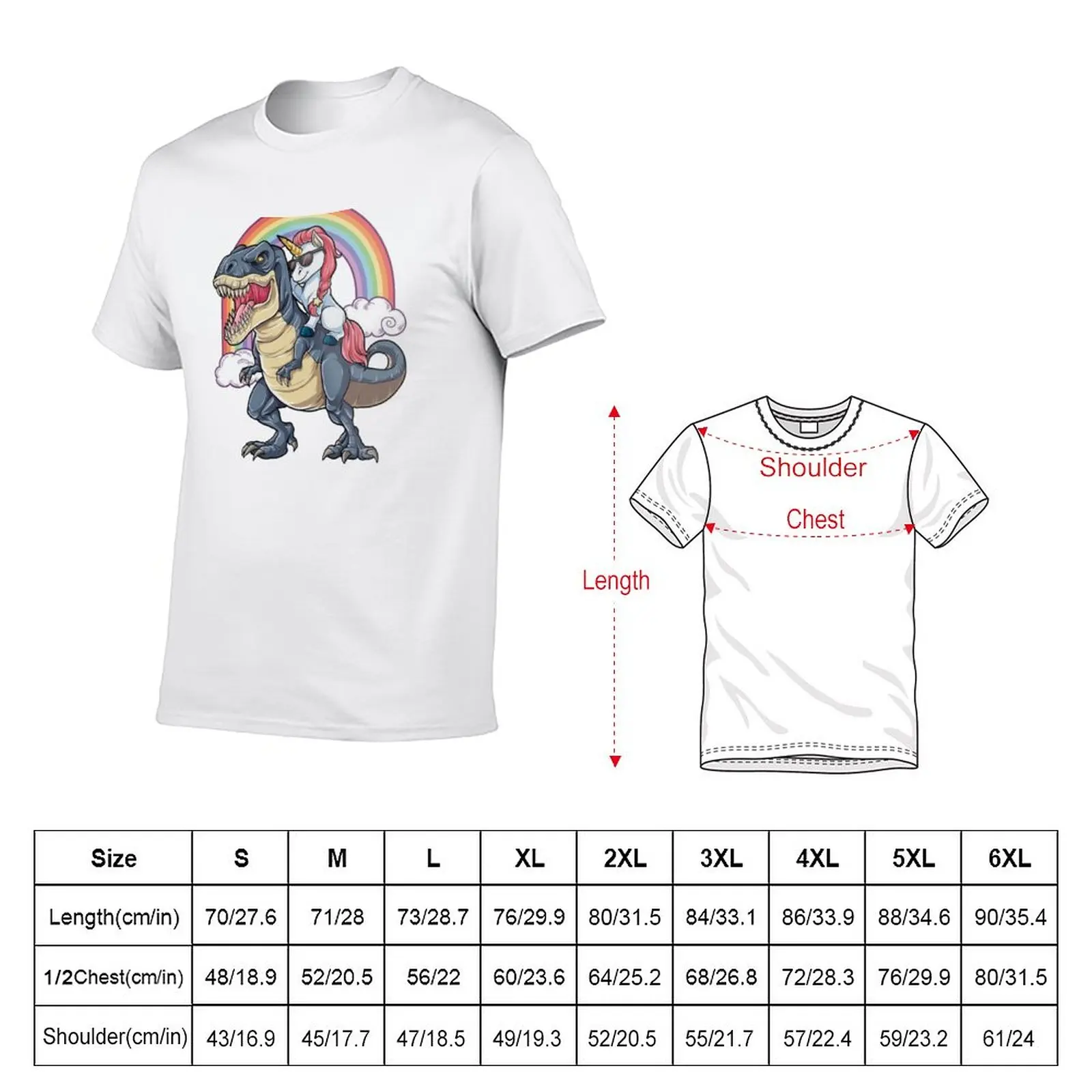 New Unicorn riding a dino T-Shirt black t shirt blank t shirts summer tops oversized t shirt men