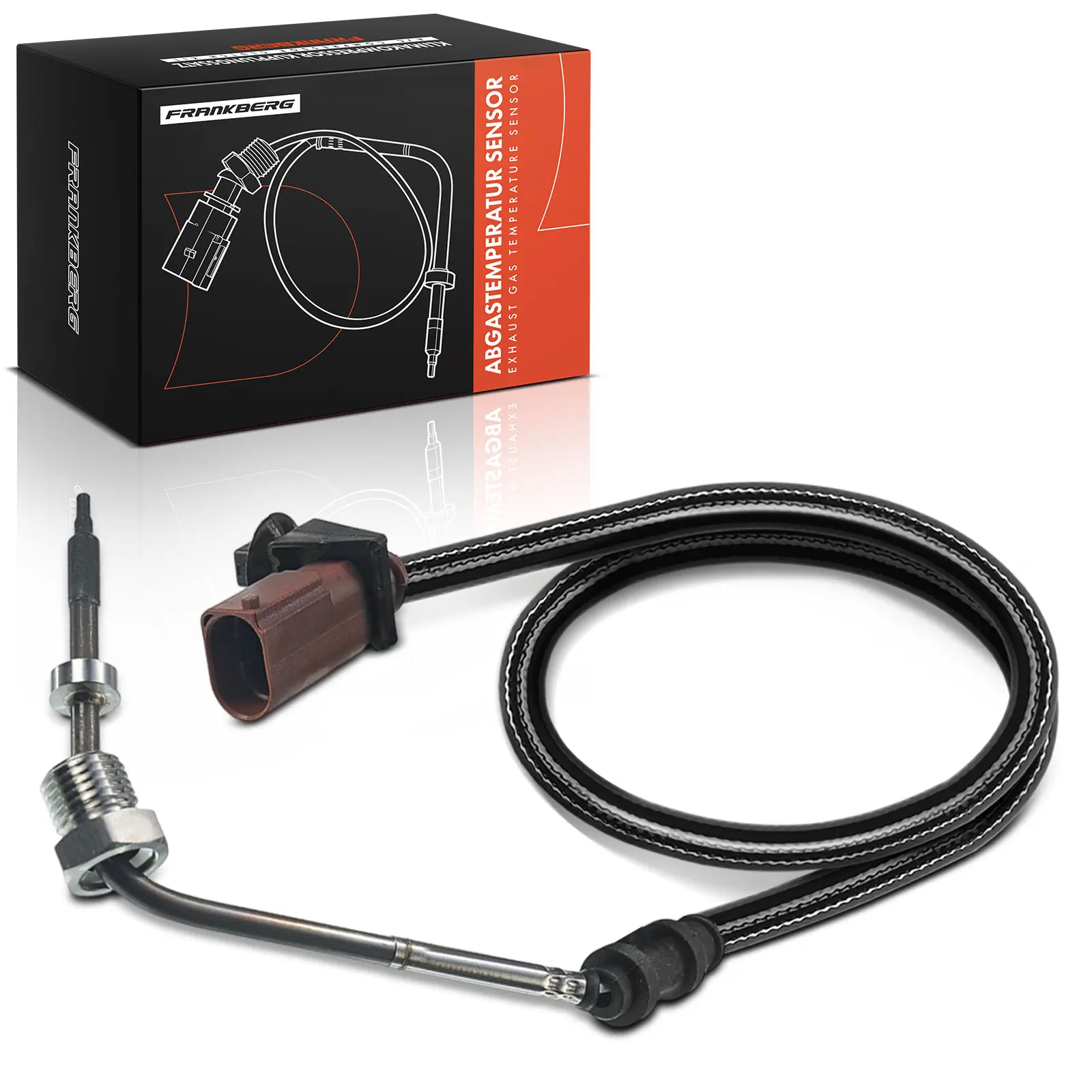 Frankberg 1x Abgastemperatursensor für VW Polo Skoda Roomster Praktik Fabia II Combi Seat Ibiza IV Sportcoupe 03L906088GR
