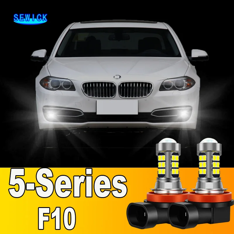 Front Fog Light 2pcs LED Bulb Accessories For BMW 5 Series F10 2009 2010 2011 2012 2013 2014 2015 2016