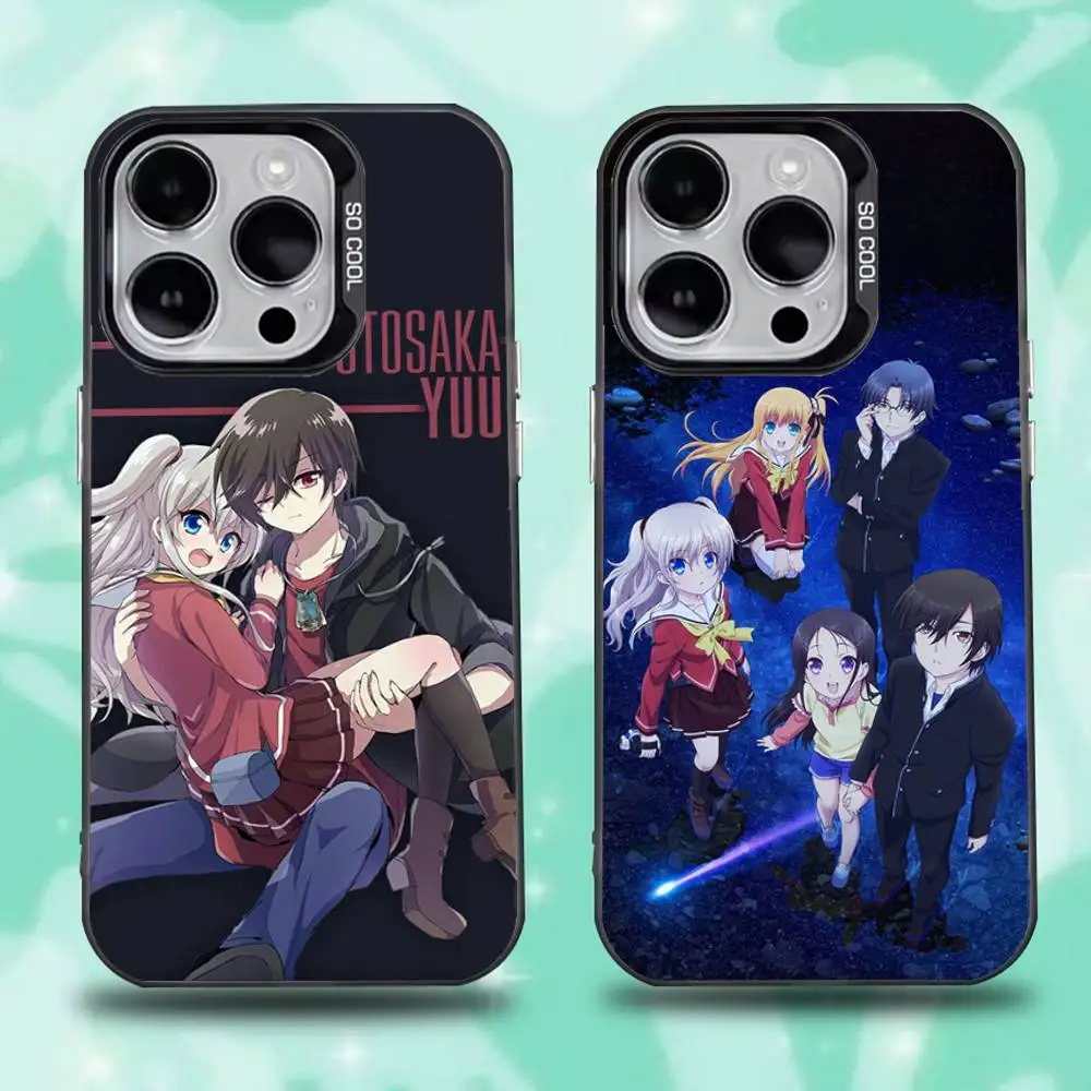 

C-Charlotte Anime Phone Case For iPhone 16,15,14,13,12,11,Mini,Pro,E,SE4,XS,MAX Black Candy Matte Cover