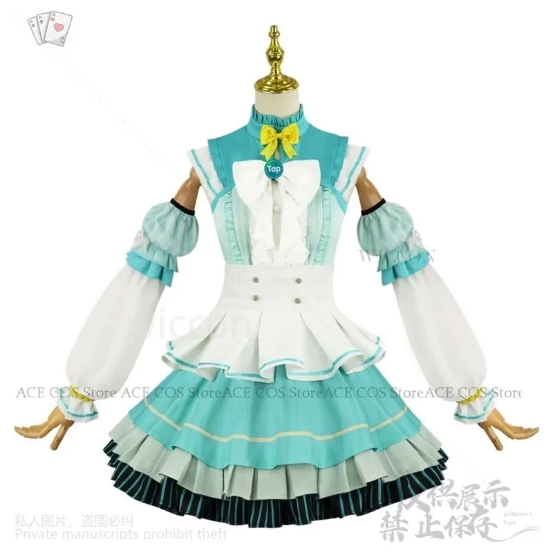 

Игровой проект Sekai, красочный сценический косплей, Mikuuu, аниме-костюм, новое зеленое платье, парики Лолиты для Хэллоуина, Рождества, аниме