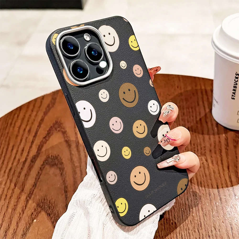 Multicolored Smiley Faces Phone Case For Samsung S26 S25 S24 S23 S22 Ultra S25 S23 S22 Plus FE For Galaxy 5G Cute Funda