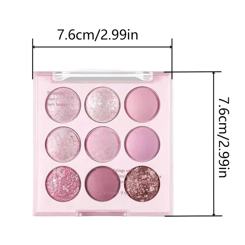 9 Color Eyeshadow Palette Eyeshadow Girl Beginner Makeup Tray Sculpture Highlight Cosmetic For Girls Accessories Cosmetic