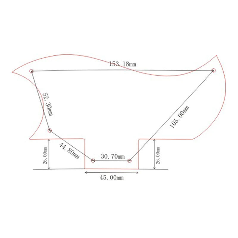 Pleroo Custom Guitar Parts - For US 5 Screw Holes Soporte Epi G400 PRO  Electric Guitar Pickguard Scratch Plate