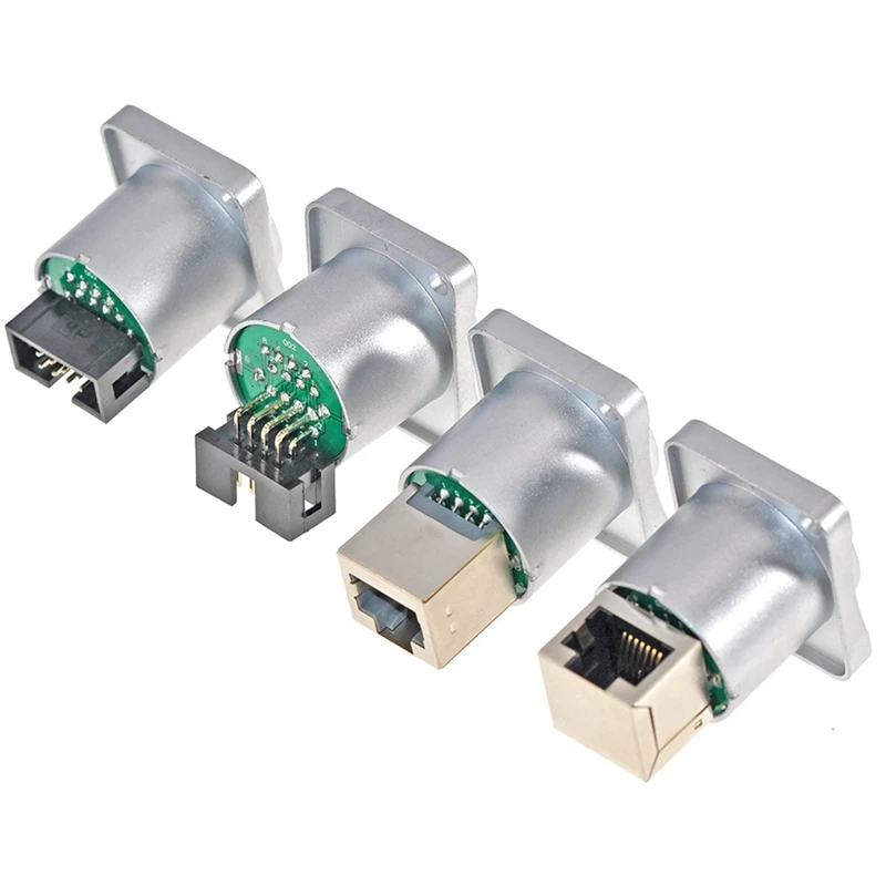 Водонепроницаемый экранированный разъем RJ45 с кнопкой, держатель RJ45 без кнопки, портативный светодиодный дисплей, сигнальная розетка, прочный D