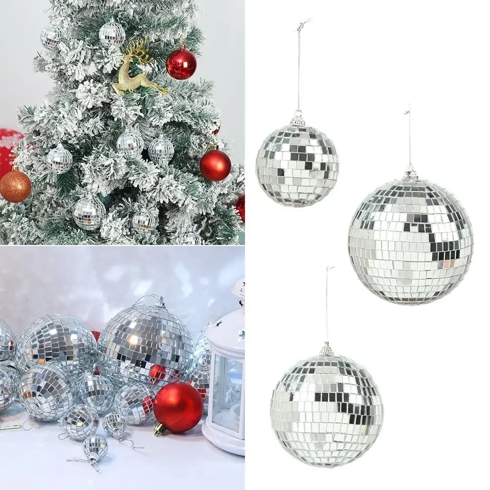 Disco Reflective Ball Showcase Adornment Party Decor Hanging Pendant Ornament Mirror Surface Christmas Tree Hanging Ball