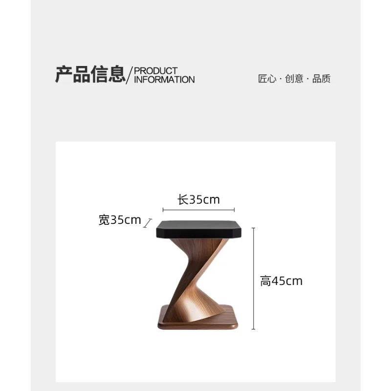 

Elegant Minimalist Solid Wood Side Table for Living Room: Luxury Square Bedside & Corner Coffee Table Luxury Coffee Table