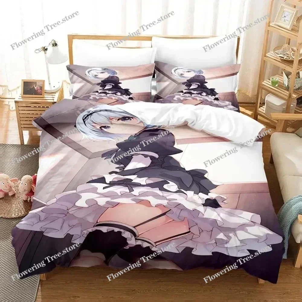 

Anime Ryuo's Work is Never Done Bedding Set Duvet Cover Bed Set Quilt Cover Pillowcase Comforter king Queen Size Boys Adult