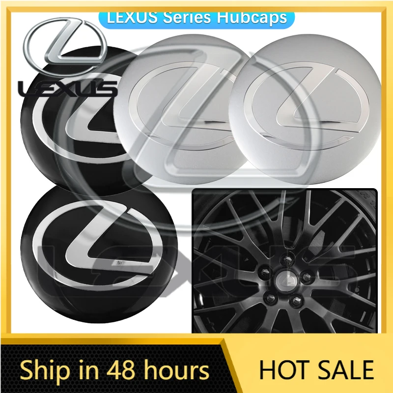 

2026 Hot Interior Stickers 4Pcs 56mm Car Wheel Stickers Center Hub Cap Car Emblem Badge Decal Accessories For Lexus F SPORT GS G