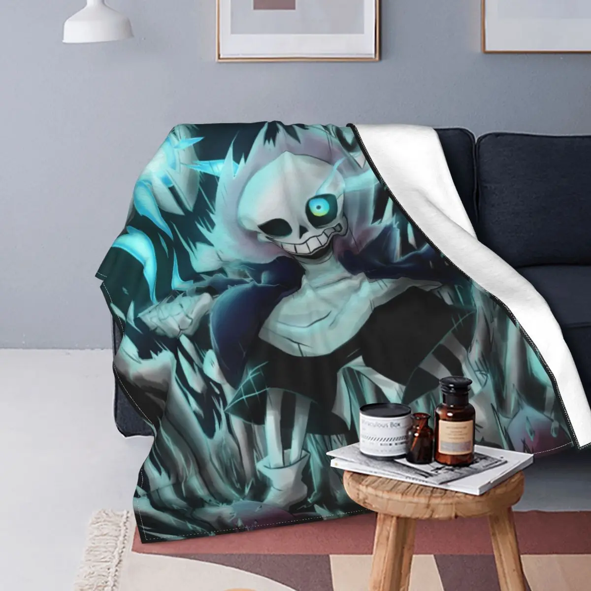 Undertale Sans Blanket 3D Printed Soft Flannel Fleece Warm Game Throw Blankets for Travel Bedding Sofa Bedspreads