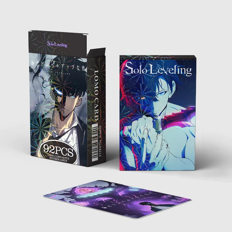 

92pcs Solo Leveling Cards Anime Action Figures LOMO Card Kids Party Game Classic Toys Collect Accessory Children Birthday Gift