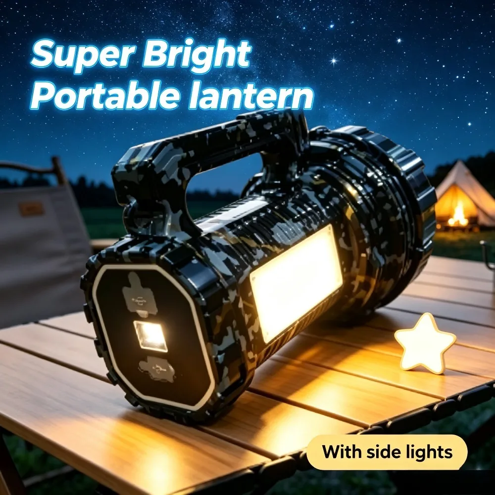 Rechargeable High‑brightness LED Flashlight Portable Hand‑held Search Mining Torch for Outdoor Activity Night Lighting