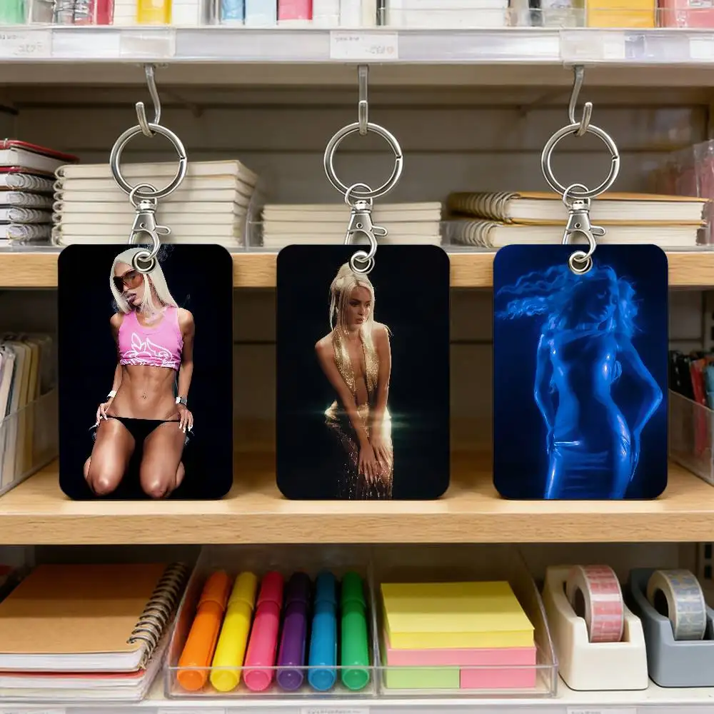 

Singer B-Bad GyalS Card Holder Keychain Photo Sleeves Bus Card Student Card Case Photo Protector