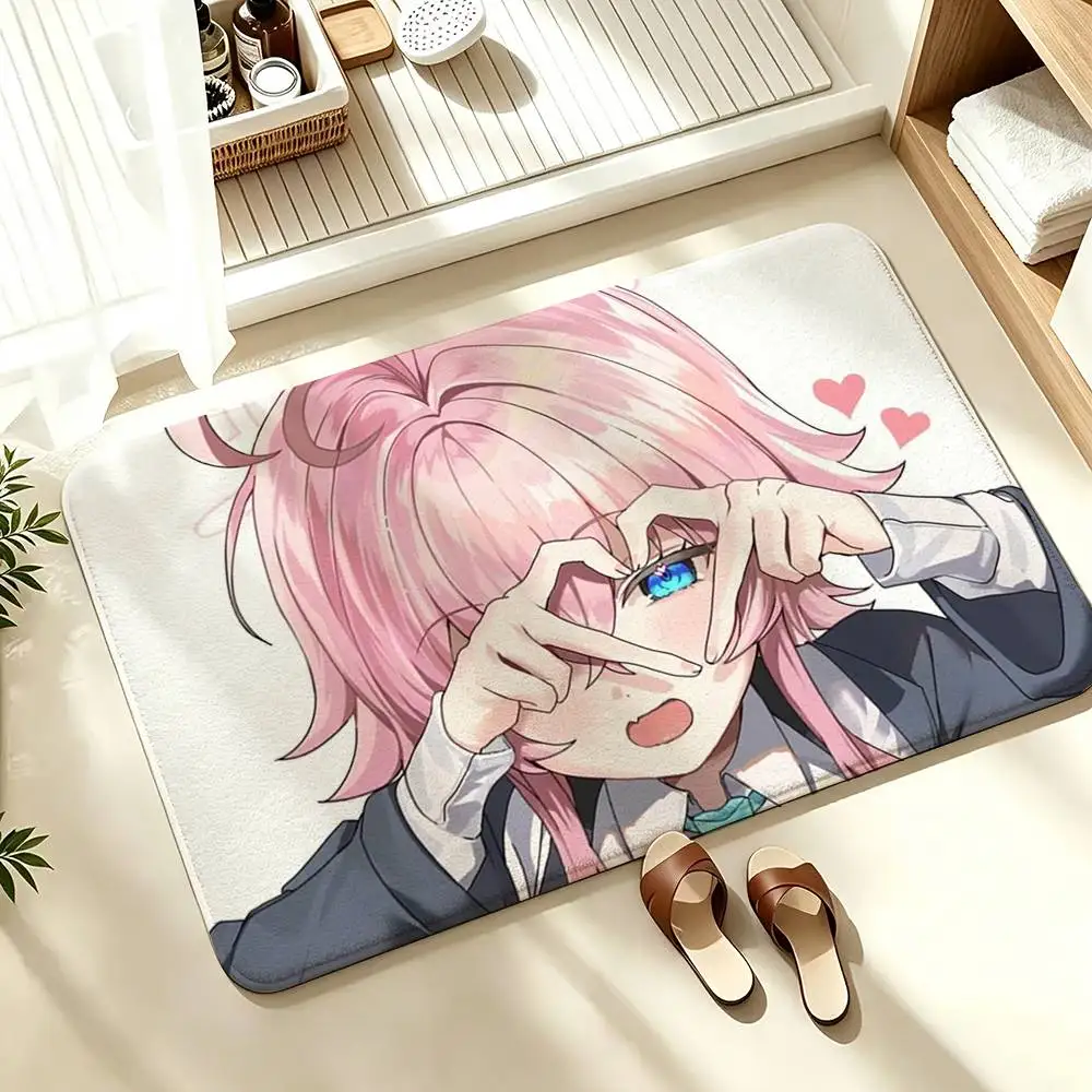 CTUE B-Blue Hoshino T-Takanashi A-Archive  Soft Absorbent Decorative Floor Mat for Bathroom Entryway Living Room