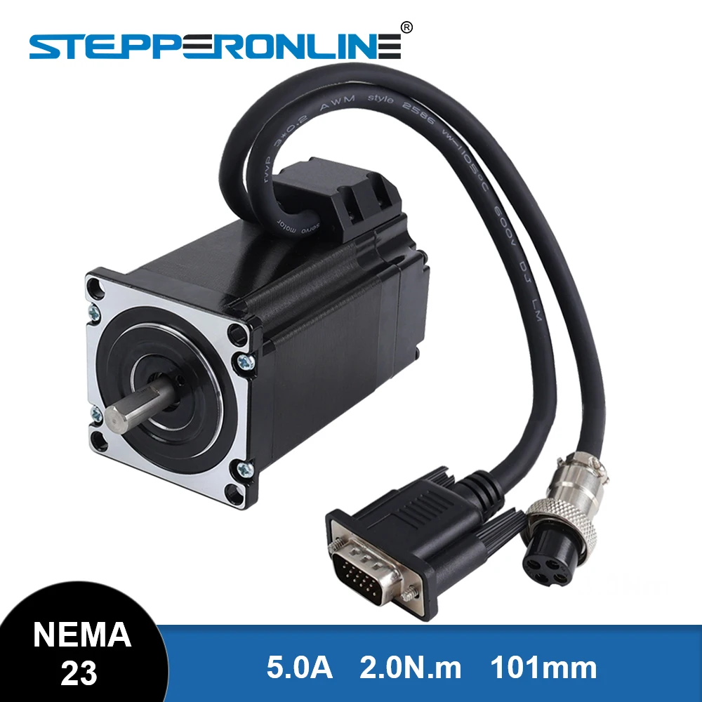 

STEPPERONLINE Nema 23 Stepper Motor 2.0Nm 5.0A Closed Loop Stepper Motor Encoder for CNC Milling Machine