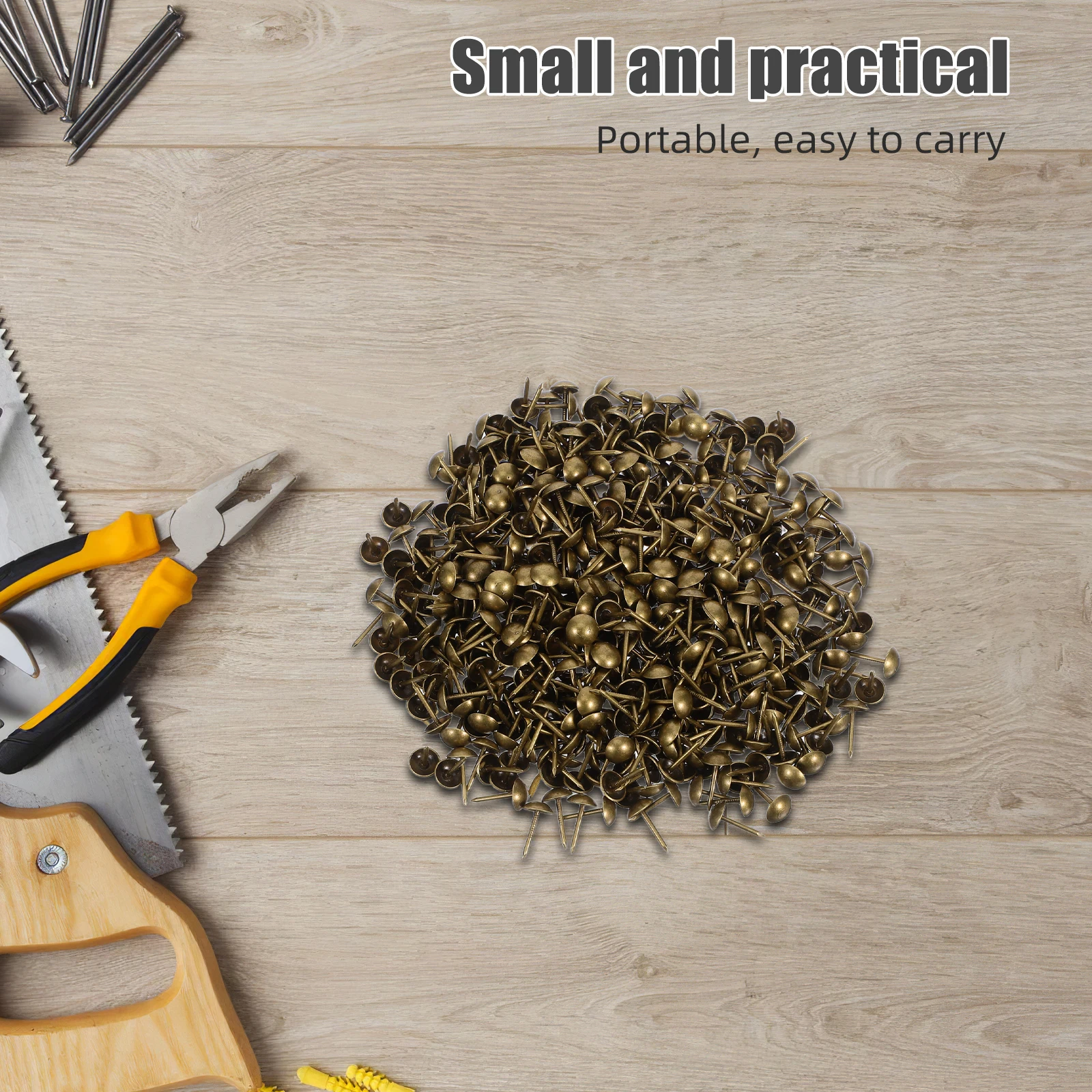 

500 Pcs Big Hat Nail Decorative Thumb Tacks Upholstery Supplies Iron niture for