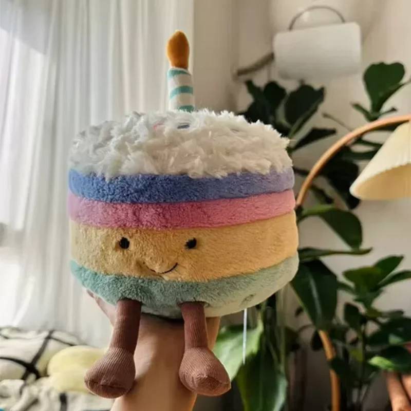 Jouet en peluche MSI de gâteau d'anniversaire, gâteau au beurre, grill de chat, marionnette mignonne, magasin amusant, apaisant, le festival de Léon, cadeau d'anniversaire, nouveau