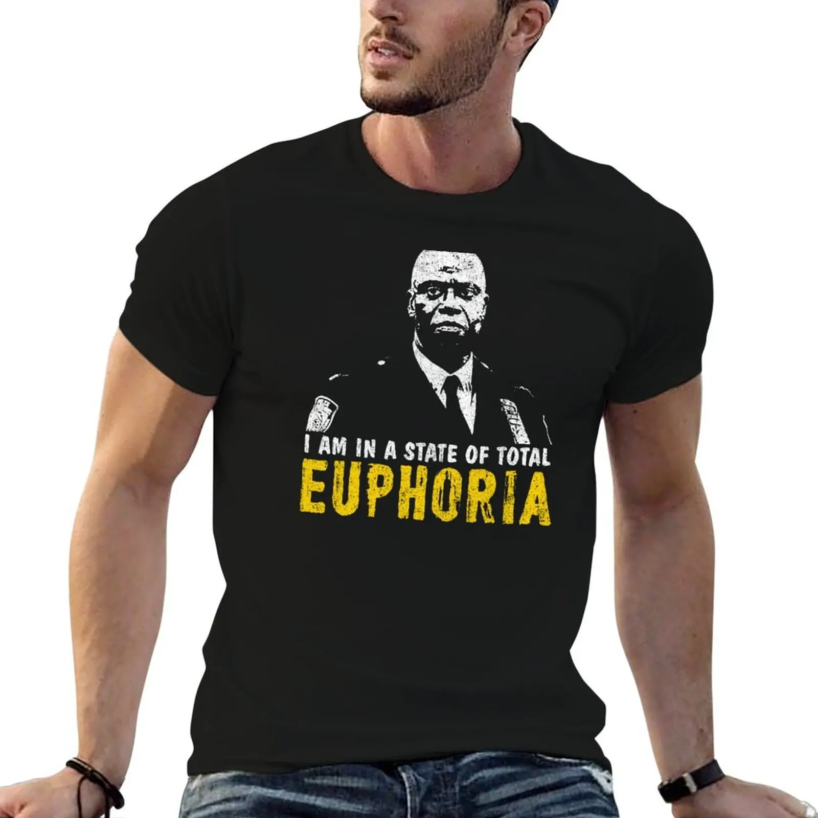 تي شيرت Total Euphoria - Holt تي شيرت رجالي من القطن الثقيل تي شيرت برسوم جرافيك