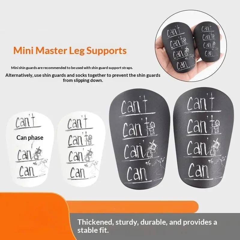 Mini Soccer Shin Pads Wear-resistant Shock Absorbing Anti-slip Lining Leg Protectors for Adult Youth Football Match Training