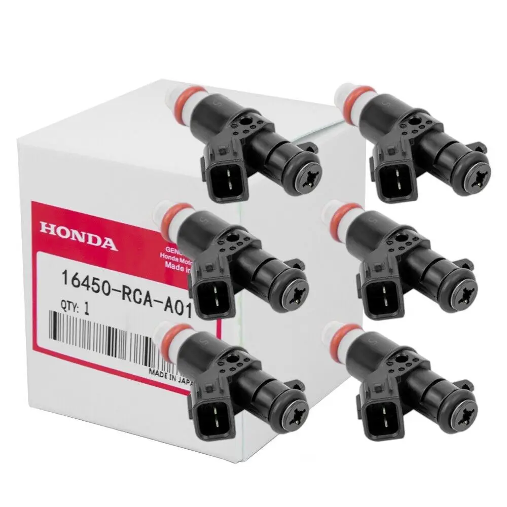 

6PCS 16450-RCA-A01 Fuel Injectors For HONDA ACURA MDX TL Accord Pilot 8 Holes