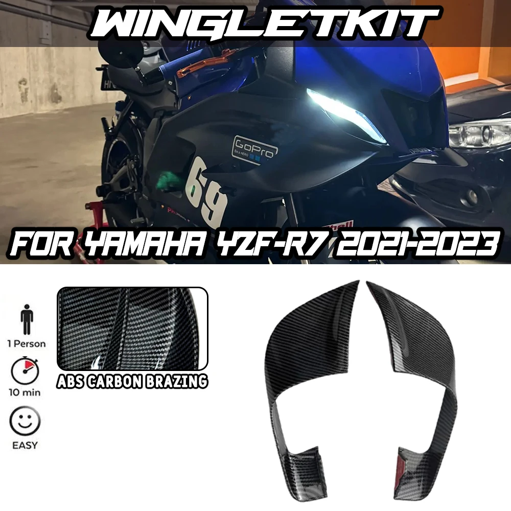 Motorcycle Accessories Fixed wing R7 Fixed Winglet FOR YAMAHA R7 YZF R7 YZFR7 R7 2021 2022 2023