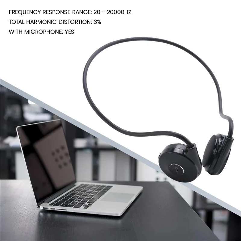 Słuchawki Bezprzewodowe Bluetooth Stereo z Przewodnictwem Kostnym M1, Sportowe Słuchawki z Mikrofonem, Biznesowe Słuchawki z Zaczepem na Ucho