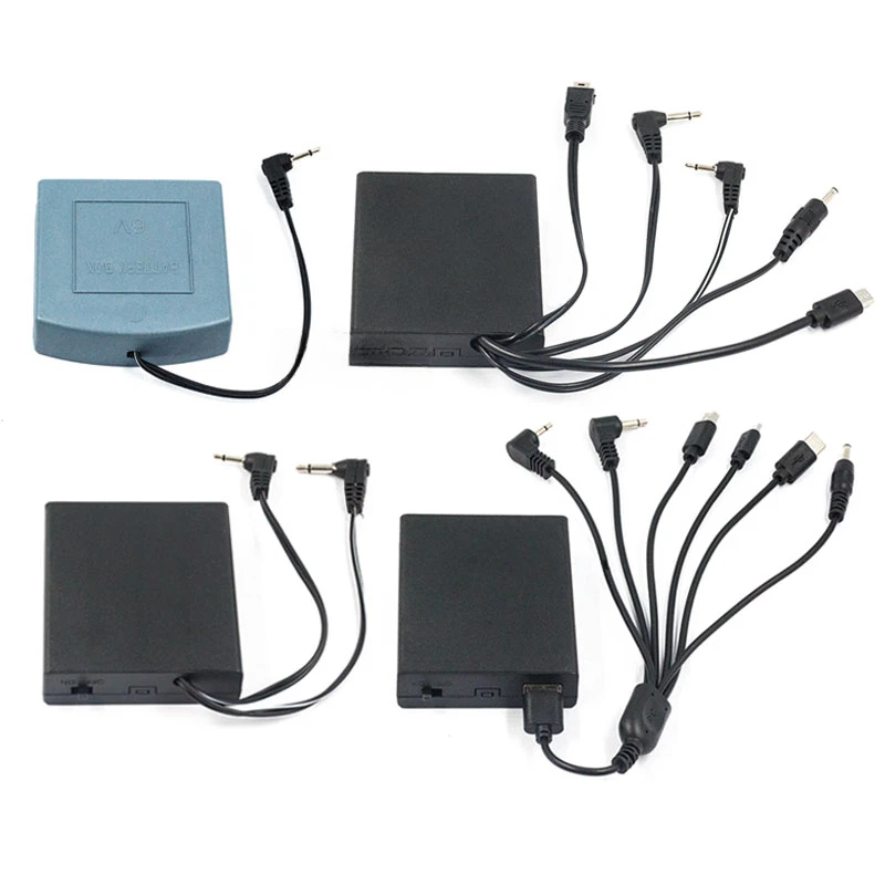 1/5Pcs/lot Safety Box Emergency External Universal Power Box Backup Battery Case Charger 2.5/3.5mm Plug