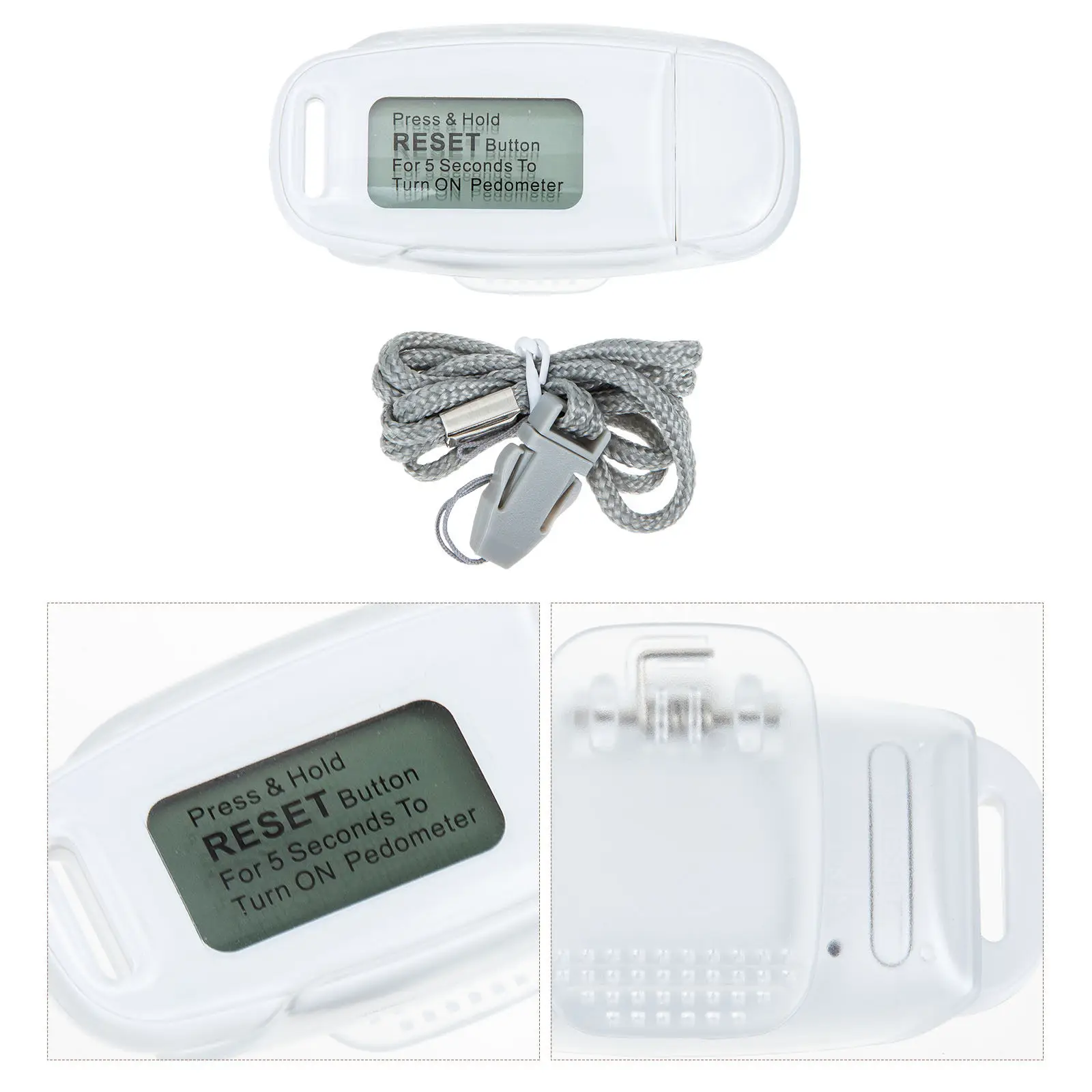 1Set Pedometer Portable Accurate Sports Walking Step Counter Small Clip Design Digital Step Counting Pedometer Easy Operate No