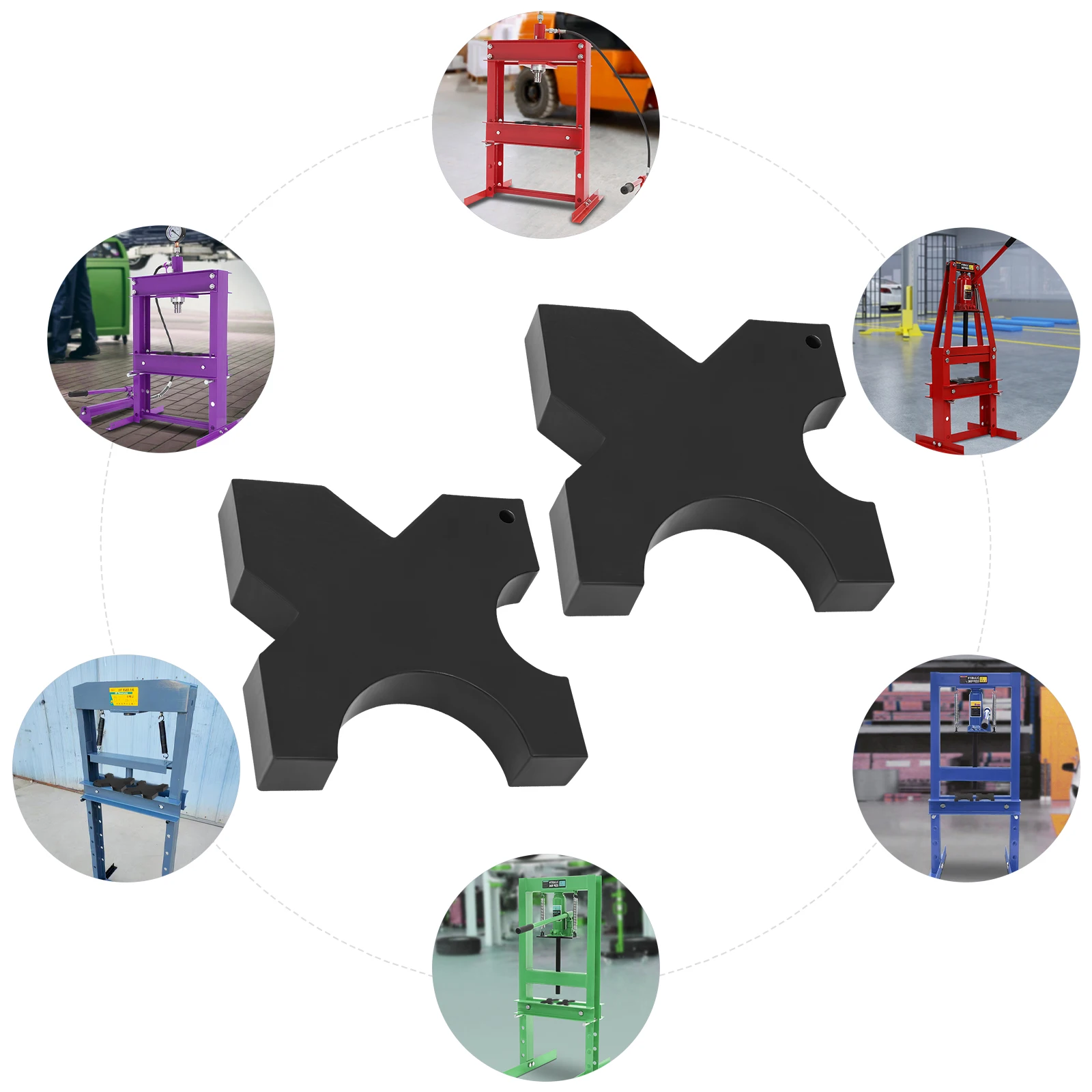 Persplaat, H-frame hydraulische winkelpersplaat, winkelpersplaat 12,7x12,7x2,5cm