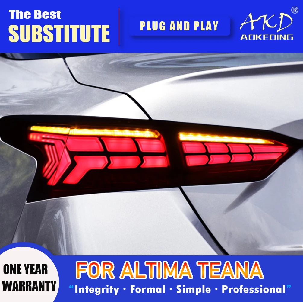 

AKD Tail Lamp for Nissan Teana LED Tail Light 2018-2021 Altima Rear Fog Brake Turn Signal Automotive Accessories