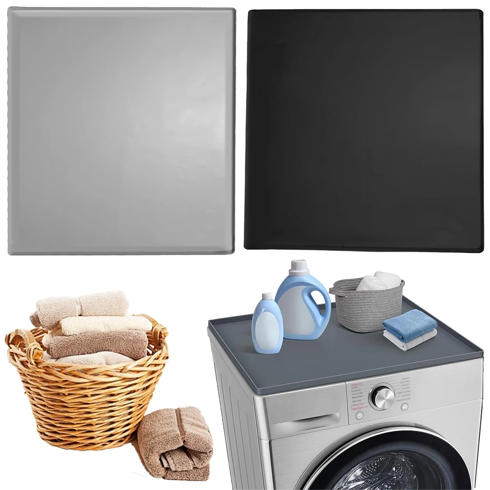 

Silicone Washing Machine Top Cover Non-Slip Silicone Mat for Washer and Dryer Top Top Washer Or Dryer Cover for Bathroom Kitchen