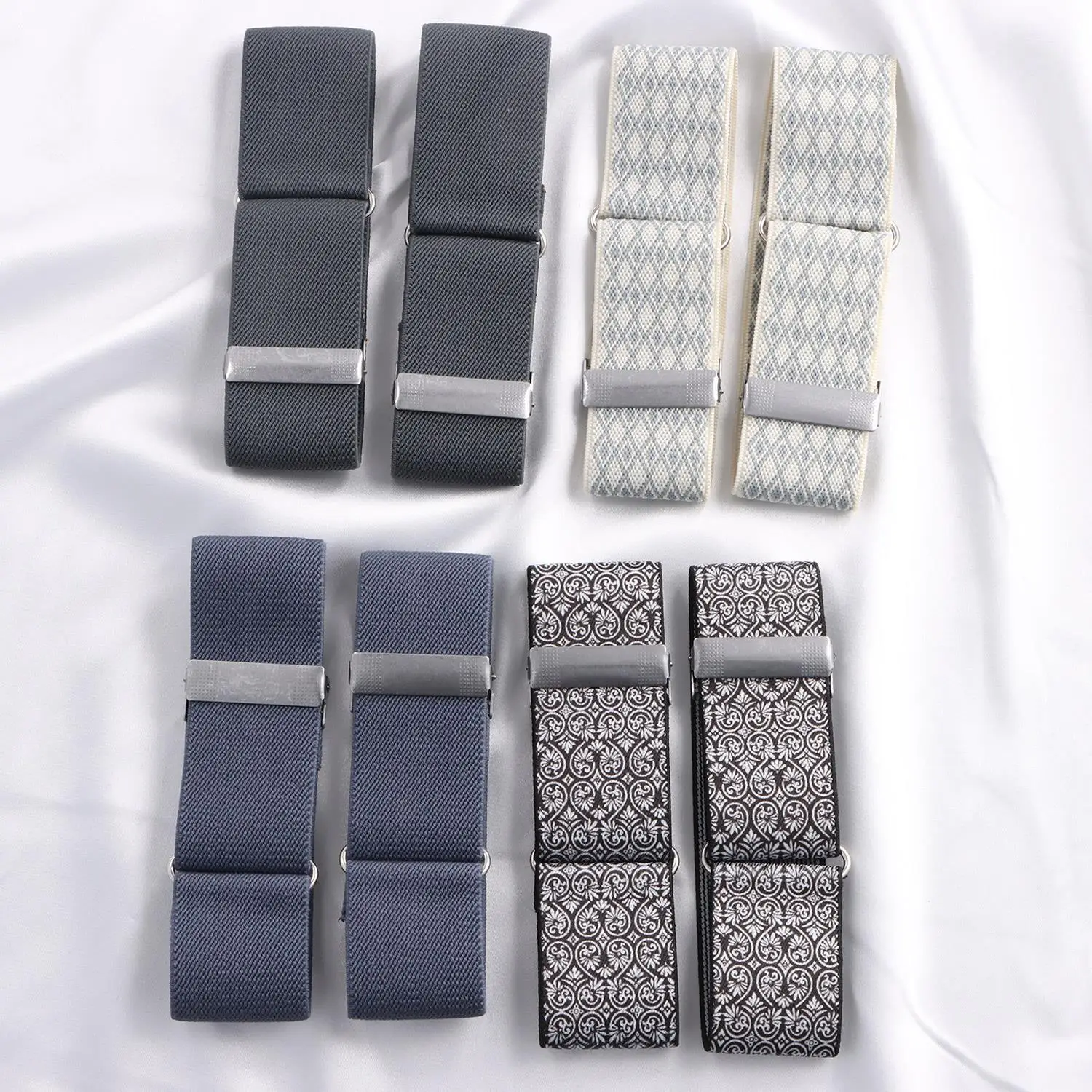 Elastic Armband เสื้อผู้ถือผู้หญิงผู้ชายแฟชั่นปรับแขน Cuffs สําหรับงานแต่งงานเสื้อผ้าอุปกรณ์เสริม 1 คู่